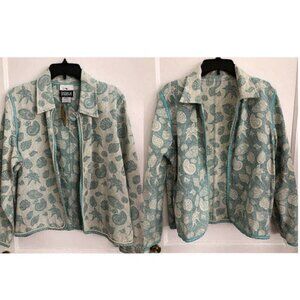 Yak Jacket ~ sea motif ~ Tapestry Jacket ~ reversable